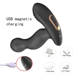 kf H6f3a76760fe24bc2be04b481ba413493k Prostate Massager Wireless Remote Control Anal Plug Masturbator Finger Push Stimulator Anus Vibrator For Adult Men