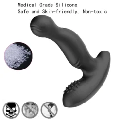 kf H80de82d43f62448db39391a5cfaa16d4i Prostate Massager Wireless Remote Control Anal Plug Masturbator Finger Push Stimulator Anus Vibrator For Adult Men