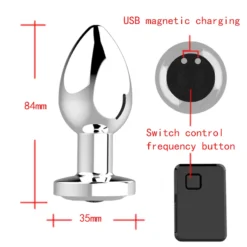 kf Hcc9671cf4c894b91a039ac8762d86f62K Wireless Remote Control Anal Plug Vibrator For Men Prostate Massager Metal Buttocks Butt Wearable For Adult