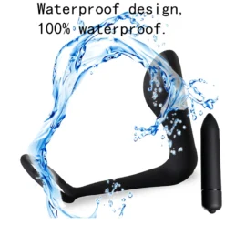 kf He2a6efabda14467a95b404f330fde0b7J Prostate Massager Vibrator For Men Butt Plug Stimulator Anus Delay Ejaculation Ring Gay Masturbator Sex Toy