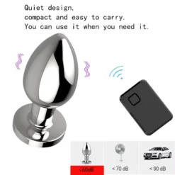 kf Hf1955d1452eb4333b0fabc9f3105206ff Wireless Remote Control Anal Plug Vibrator For Men Prostate Massager Metal Buttocks Butt Wearable For Adult