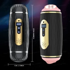 kf S04d0f3ed4497401fbf26629ae276e6b4r Automatic Dual Channel Vibrating Masturbation Cup for Man Blowjob Pussy Vagina Heating Masturbators Sex Toys Vibrator