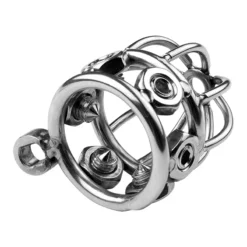 kf S141e12d75fb948c5b6ee42089c56a2dfw Chastity Lock with 3 Snap Ring Men s Adult Bondage and Abstinence Metal Willow Nail Dildo