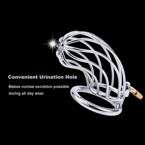kf S14385f8f7945432ab03d7fdad3145d6dB BDSM Sex Toys Men Metal with 3 Snap Ring Urethra Chastity Lock Penis Bondage Adult Chastity