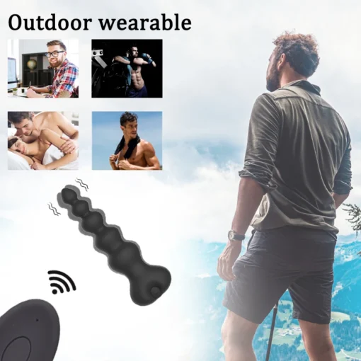 kf S1688e92c49d14694ba1758fd8594e0b7y Wireless Remote Anal Butt Plug Wearable Vibrator Anus Plug Male Prostate Massage G Spot Dildo Adult