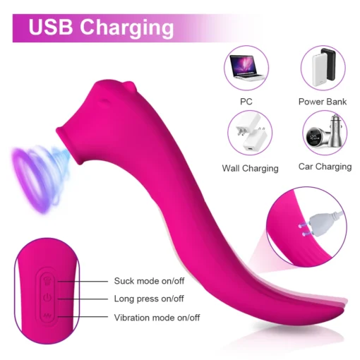 kf S184da4c710dd45ea822474866ca1aa1bE Powerful Sucking Dildo Vibrator Female Clit Clitoris Sucker Vacuum Stimulator G Spot Vibrating Adults Goods Sex