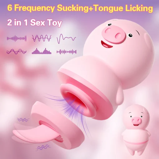 kf S1aa498b38e1b41acbbde4b137cbca64e1 Female Tongue Licking Clitoris Sucking Vibrators Piggy G Spot Vagina Massager Vacuum Stimulator Sex Toys for