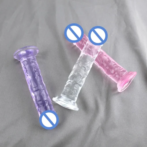 kf S1e46b11575f74c5e82255ae5ae0fb418m Realistic Big Jelly Dildo Women Erotic Anal Sex Toys Gay Soft Clitoris Vaginal Masturbators Penis Suction