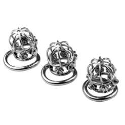kf S213e09e0d6ab4f468261743b094e62e95 Chastity Lock with 3 Snap Ring Men s Adult Bondage and Abstinence Metal Willow Nail Dildo
