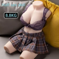 kf S21d70ee5833041538186aa9f52f58135A Half body Realistic Feel TPE Solid Doll With Metal Skeleton Real life Inverted Model Two Holes