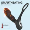 kf S271aa9972cf54ee38331be8edd54cb7bU Prostate Massager Anal Heated Vibrator Double Ring Butt Plug Wireless Remote Control Male Penis Delayed Ejaculation