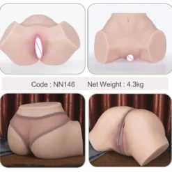 kf S2f6adfba4a6c48cc8f34bc3820a4e596C Realistic Half Sex Doll For Men Silicone Vagina Artificial Shemale Realistic Rubber Ass Sex Dols Male
