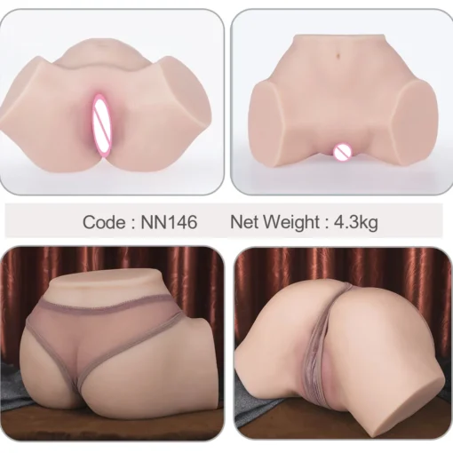 kf S2f6adfba4a6c48cc8f34bc3820a4e596C Realistic Half Sex Doll For Men Silicone Vagina Artificial Shemale Realistic Rubber Ass Sex Dols Male