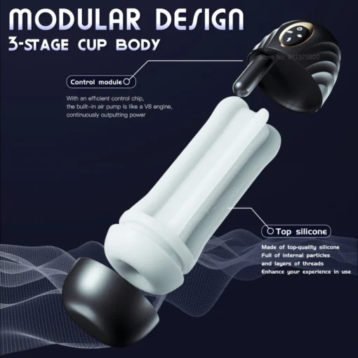 kf S35242ea0b0734b4c84a33209ad35176eW Automatic Male Sucking Mastubator Vibration Blowjob Machine Masturbation Cup Sex Toys Adult Goods for Men Masturbator
