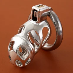 kf S383787cad5594ff89dafa65755fe22805 SM Male Metal Chastity Cage Binding Delay Penis with CB Urethra Lock 3 Snap RingAlternative Anti