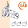 kf S48fb8545bd7c4bdd95d26e1a87f50fc8i Sex Toys BDSM Men Metal Urethra Chastity Lock with 3 Snap Ring Penis Bondage Adult Chastity