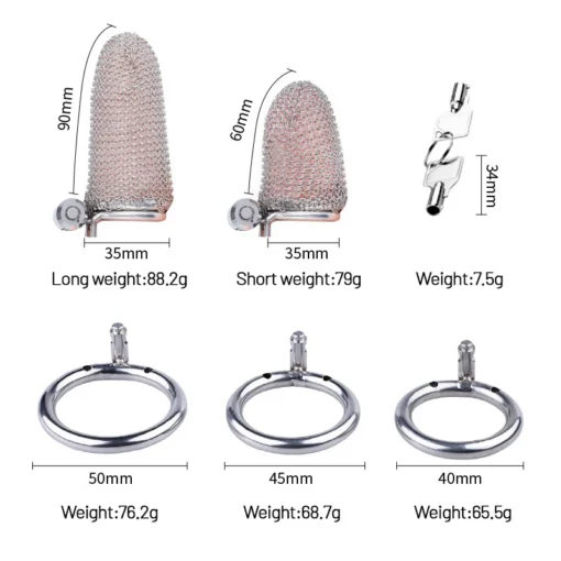 kf S4ccdadac06174f6fa011bf13c3d1aeffo Metal Mesh Male Chastity Cage CB Penis Lock Stainless Steel Hidden Lock Design Adult Bondage Prevent