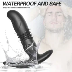 kf S4de8eb1ea8454929bcb6f41c9d0c50efM Dildo Butt Massager Wireless Remote Control Anal Plug Stimulator Male Retractable Prostate Vibrator For Men Adult