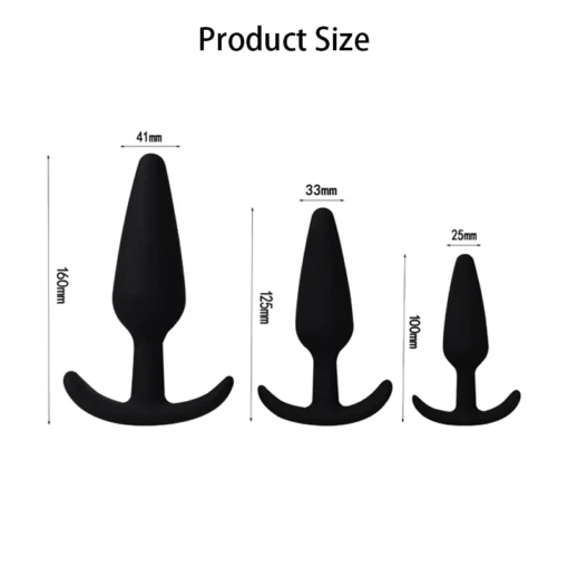 kf S4f39ce126859407b83b5f687f19f77806 Prostate Massager 3 Different Size Silicone Plugs Anal Butt Plug Anal Dilation Trainer Adult Games Sex