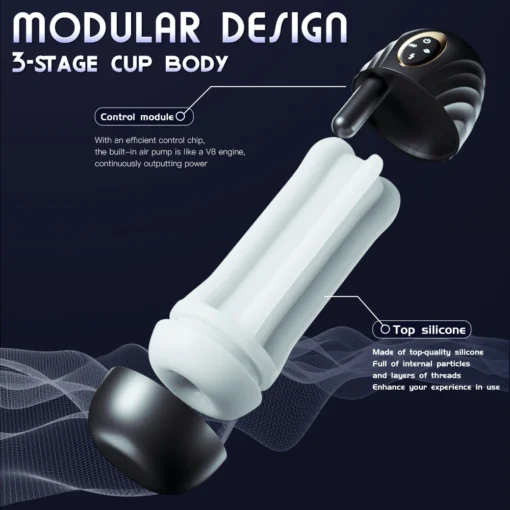 kf S505185548fa0433187e551c04c3666422 Male Masturbator Cup Automatic Sucking Vibration Penis Oral Machine Suction Blowjob Masturbation Real Vagina Vacuum Sex