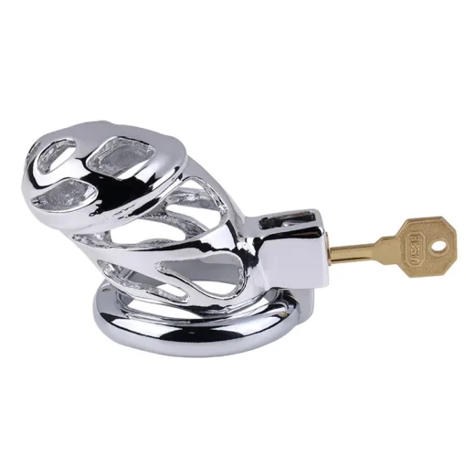kf S52e5ae935807426a909cca2ec536e32dq SM Male Metal Chastity Cage Binding Delay Penis with CB Urethra Lock 3 Snap RingAlternative Anti