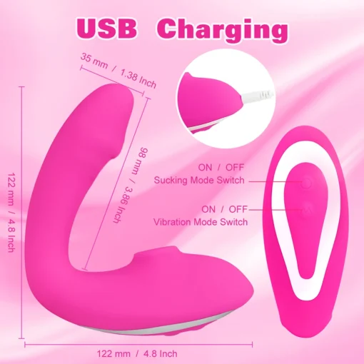 kf S54d5d75308b845dbb165c6a217b4e0b2u Sucking Vibrator For Women G Spot Dual Dildo Vibrator Clit Sucker Clitoris Stimulator Female Wireless Vibrator