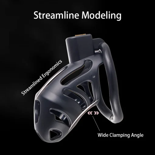 kf S555152540ab3436588b34ebb9ae8663b4 Male Chastity Cage with 3 Snap Ring Adult Supplies High Quality Resin Penis Lock Couples SM