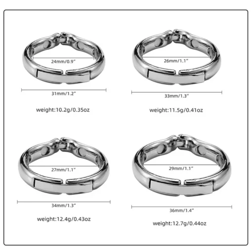kf S5aa37a21009c49cabeb3342805b0519fj Adjustable Metal Cock Circumcision Blocker Ring Glans Penis Ejaculation Delay Training Semen Lock Ring Adult Sex