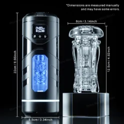 kf S5f53d9dcc5744aebaea04eb0bf0beb78Z Male Masturbator Automatic Heated Blowjob Sucking Vibration Machine Masturbation Cup Silicone Vagina Sex Toy for Men