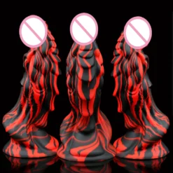 kf S654d495dd1e74df5b513f82d9285b5cbp Dragon Dildo for Women Big Anal Dildo with Suction Cup Soft Monster Dildo Silicone Anal Plug