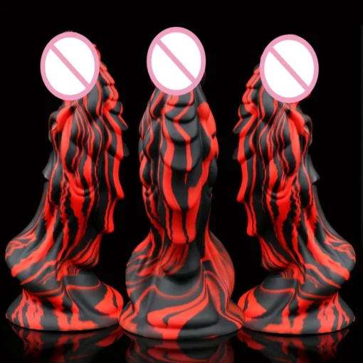 kf S654d495dd1e74df5b513f82d9285b5cbp Dragon Dildo for Women Big Anal Dildo with Suction Cup Soft Monster Dildo Silicone Anal Plug