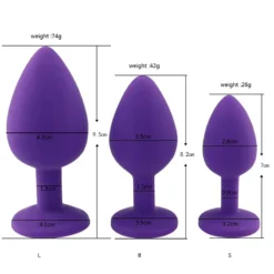 kf S65fbfa06fe024d778dbe8c216b77d55fF Silicone Butt Plug Butt Anal Plug 3 Size Butt Plug Male and Female Anal Trainer Adult