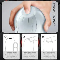 kf S6609744b969a4bf89a8c8fb4ae579017J Male Masturbator Cup Realistic Vaginal Anus Dual Channel Vacuum Sucking Blowjob Pocket Masturbation Sex Toy for