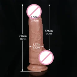 kf S712eb2d7b28f4e6fbddc1194561bf65cP 7 8 Inch Dildos Huge Large Realistic Silicone Dildos With Suction Cup G Spot Stimulate Adult scaled
