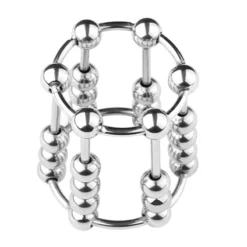 kf S71eb411649e64ed7a1bfd2f76070ba4d4 Rolling Men Adult Binding Penis Delay Device Metal Cock Ring Stainless Steel Sliding Ball Locking Ring