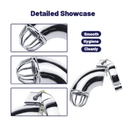 kf S7237d4432bbf41c28ecfffbeef2a7f3ck BDSM Sex Toys Men Metal Urethra Chastity Lock Penis Bondage Adult Chastity Cage Cock with 3