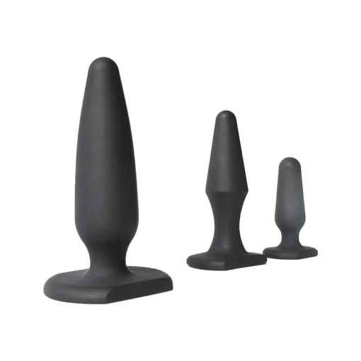 kf S753419f51d5d40abb98528930ca40de8Z S M L Silicone Plug Anal Butt Plug Beginner Anal Stimulation Trainer Male Women Trrainer Anal