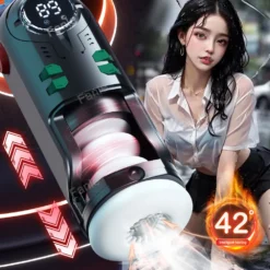 kf S78a86301739c4dd4bdec786824a3b58fZ Automatic Male Masturbator Cup Telescopic Sucking Heated Pussy Blowjob Machine Thrusting Vibration Masturbation Sex Toy for