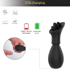 kf S8015b1f159a6436680423ff0b7f1c5caC 5 in 1 Licking Tongue Vibrator Nipples Clitoris G Spot Stimulator Butt Plug Anal Massager Adult