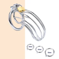 kf S84b346012a5b41e1a6d145b1f1e65af5k BDSM Sex Toys Men Metal with 3 Snap Ring Urethra Chastity Lock Penis Bondage Adult Chastity