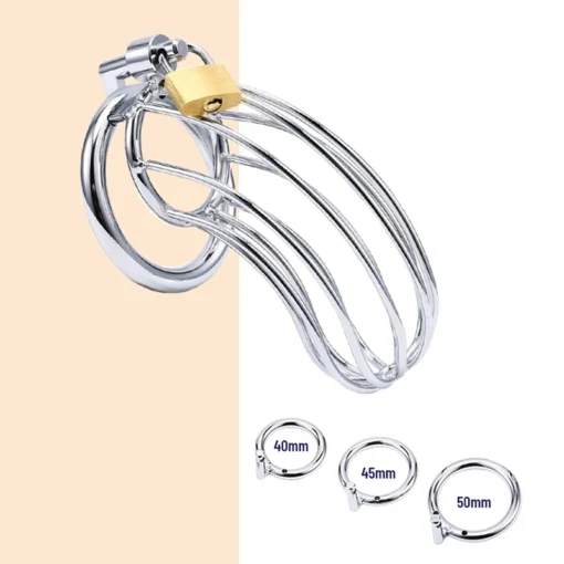 kf S84b346012a5b41e1a6d145b1f1e65af5k BDSM Sex Toys Men Metal with 3 Snap Ring Urethra Chastity Lock Penis Bondage Adult Chastity
