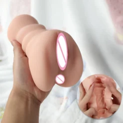 kf S85b791569c32449094bd7c8fc78209b4C 2022 New Real Pussy Vagina Sex Doll For Men Masturbator For Man Vagina Dual Channels Masturbator