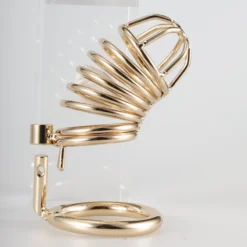 kf S871059b2c3a349d89e7590eadfc04824T Man Metal Chastity Cage with 3 Snap Rings Stainless Steel Penis Restriction Anti Cheating Urethra Lock