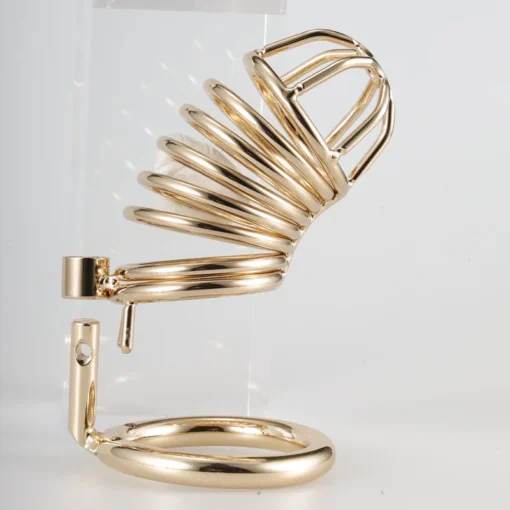 kf S871059b2c3a349d89e7590eadfc04824T Man Metal Chastity Cage with 3 Snap Rings Stainless Steel Penis Restriction Anti Cheating Urethra Lock