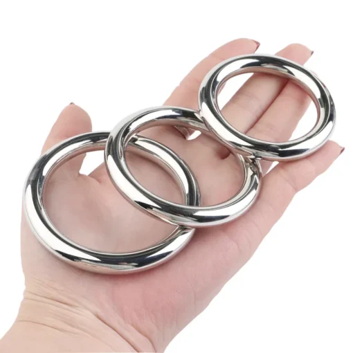 kf S87b6b62f59a74c4fbedaaf57b3fac0fb4 Stainless Steel Metal male Cock Ring Adult Sex Scrotum Binding Ejaculation Delay Device Glans Erection Sperm