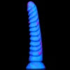 kf S884519bb2da64257b8a3ee24afdc67ebS Soft Silicone Monster Dragon Scale Mixed Color Dildo Adult Sex Toys Anal Plug Masturbate Anus Stimulate