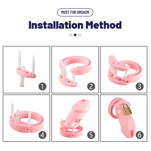kf S8a688b8332744107b510126e4314bee0b Silicone Urethra Chastity Lock with 5 Snap Ring Penis Bondage Adult Men s Chastity Cage Cock