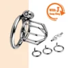 kf S8d13cf13f9d048f6b445719f8ba7e251M Man Metal Chastity Lock Bound to Prevent Cheating Penis Cage Wear it Outside Cock Cage with
