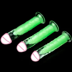 kf S97ece3756ae64d27a846acfe9365138dt Realistic Big Jelly Dildo Chartreuse 3Sizes Cheap Sex Toy Women Erotic Anal Sex Toy Gay Soft