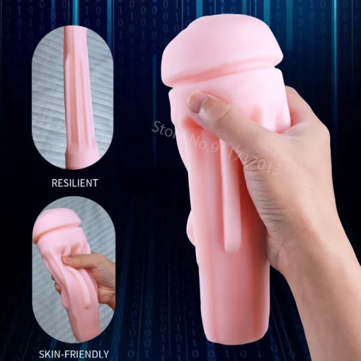 kf S9af3cd9df814492e9b7137f02a8f26d1o Male Masturbator Cup Silicone Vagina Stroker Pocket Pussy Blowjob Endurance Exercise Masturbation Sex Toys for Men